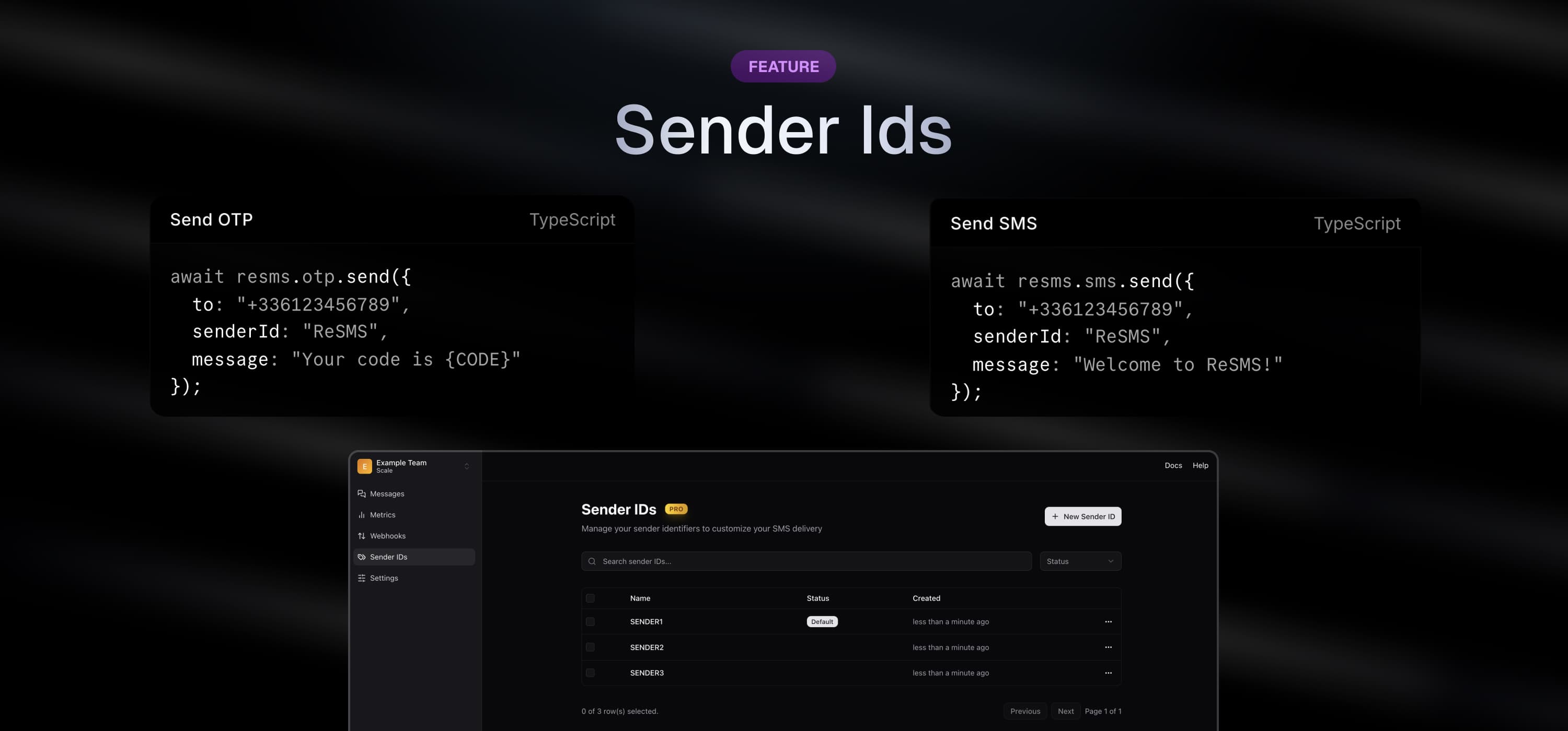 Sender Ids - ReSMS Documentation